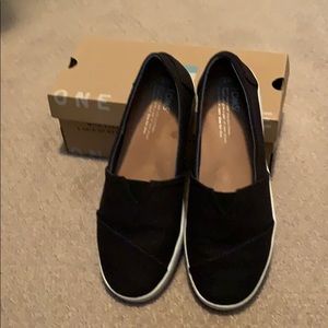 Toms Avalon Black Coated canvas